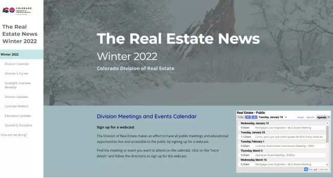 Winter 2022 newsletter
